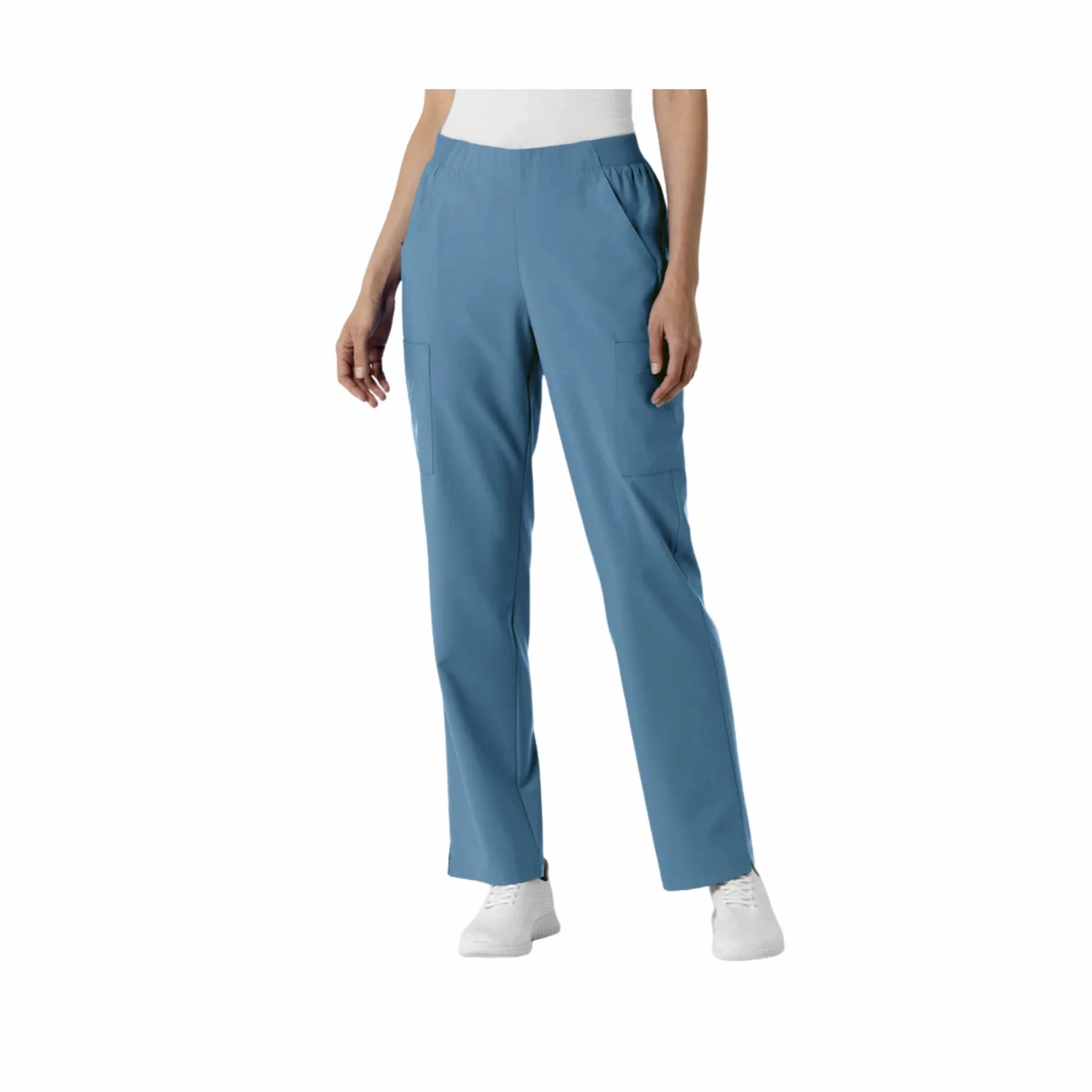 Wink Women's Cargo Utility Scrub Pant - Pacific Blue Cozy Casual
