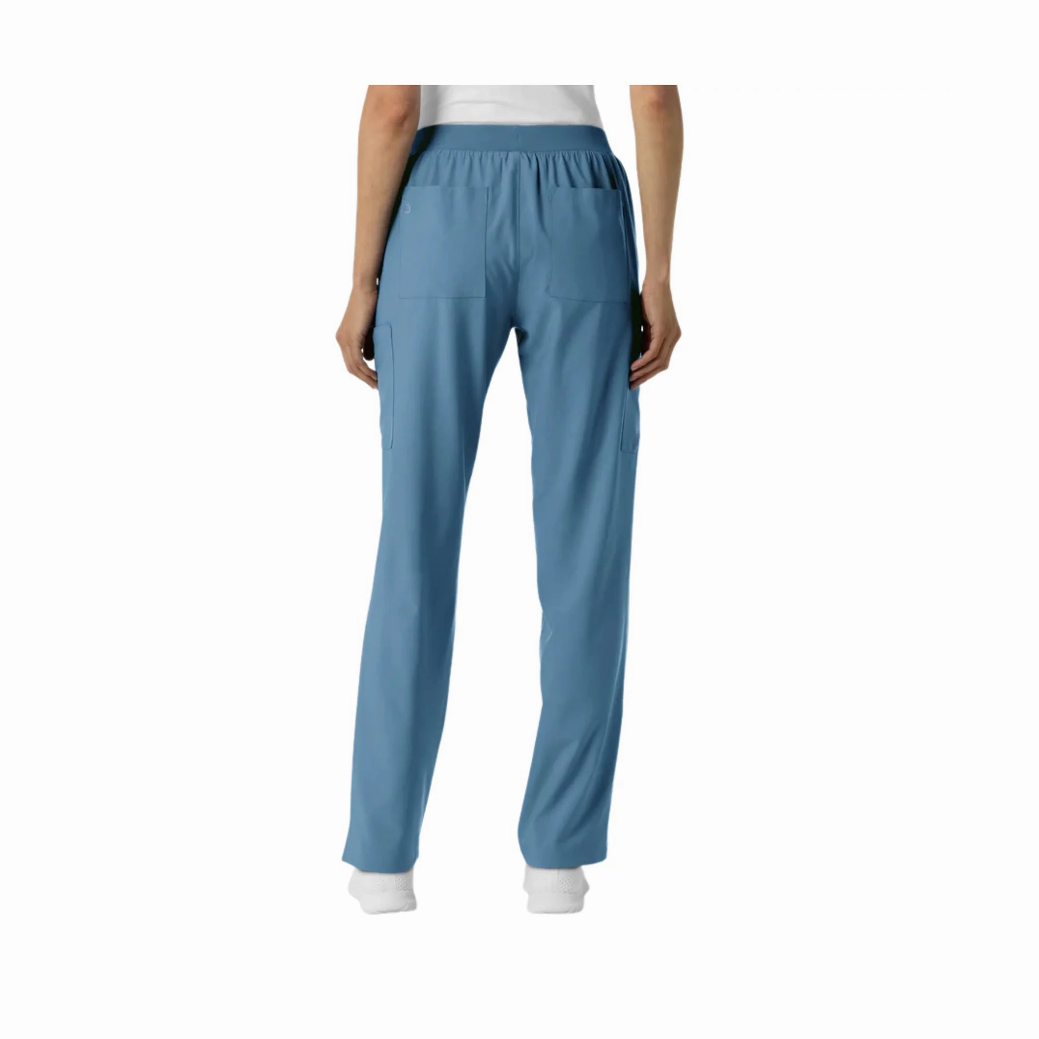 Wink Women's Cargo Utility Scrub Pant - Pacific Blue DurablePolyester Compact Fit