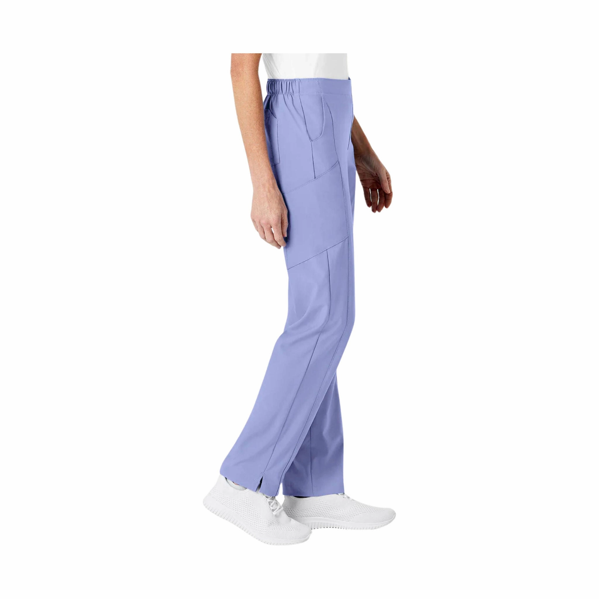 Fashionable Look Training Comfort Wink Women's Flat Front Cargo Scrub Pant - Ceil Blue - ONLINE STORE CREDIT/EXCHANGE ONL