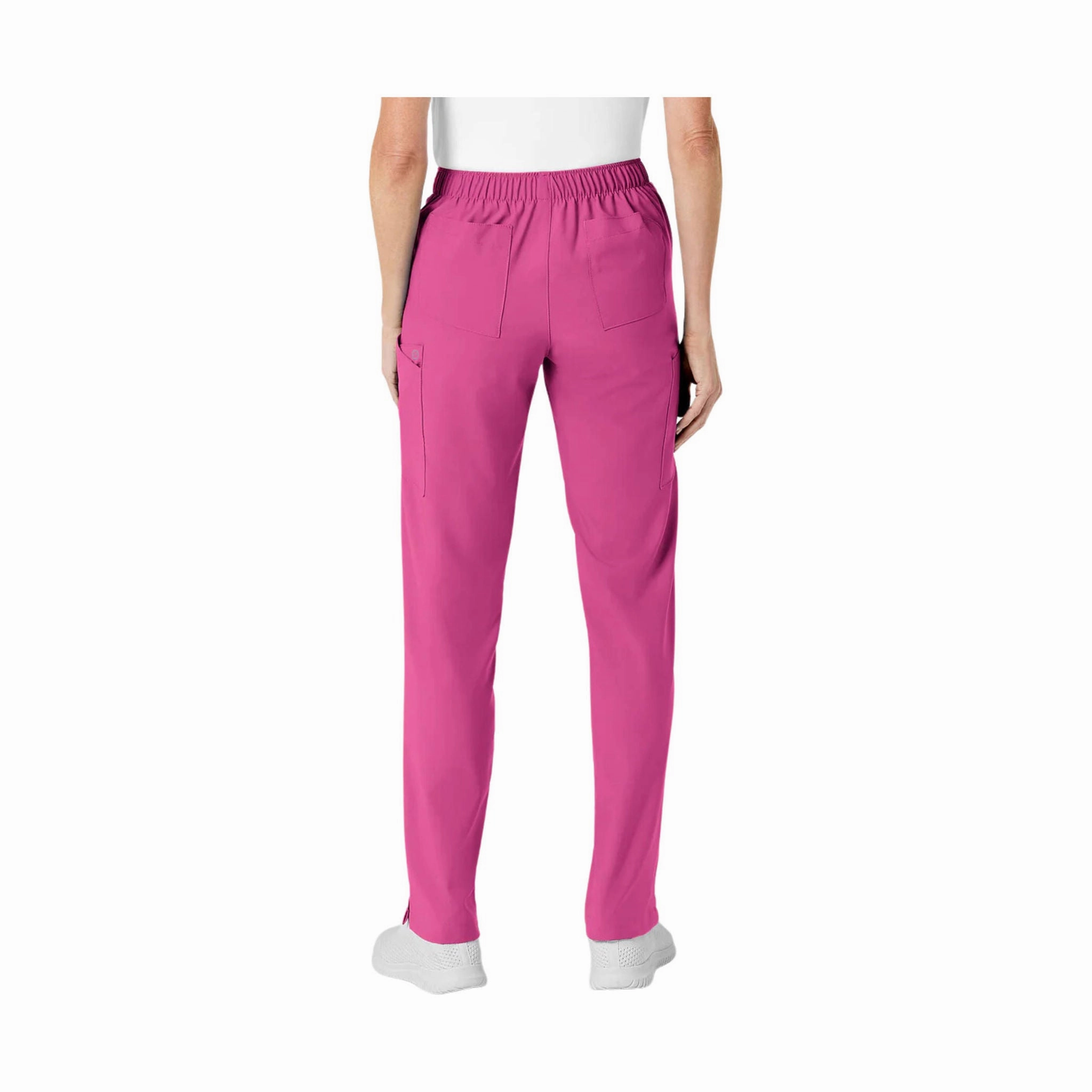 Wink Women's Flat Front Cargo Scrub Pant - Hot Pink Ergonomic Cut