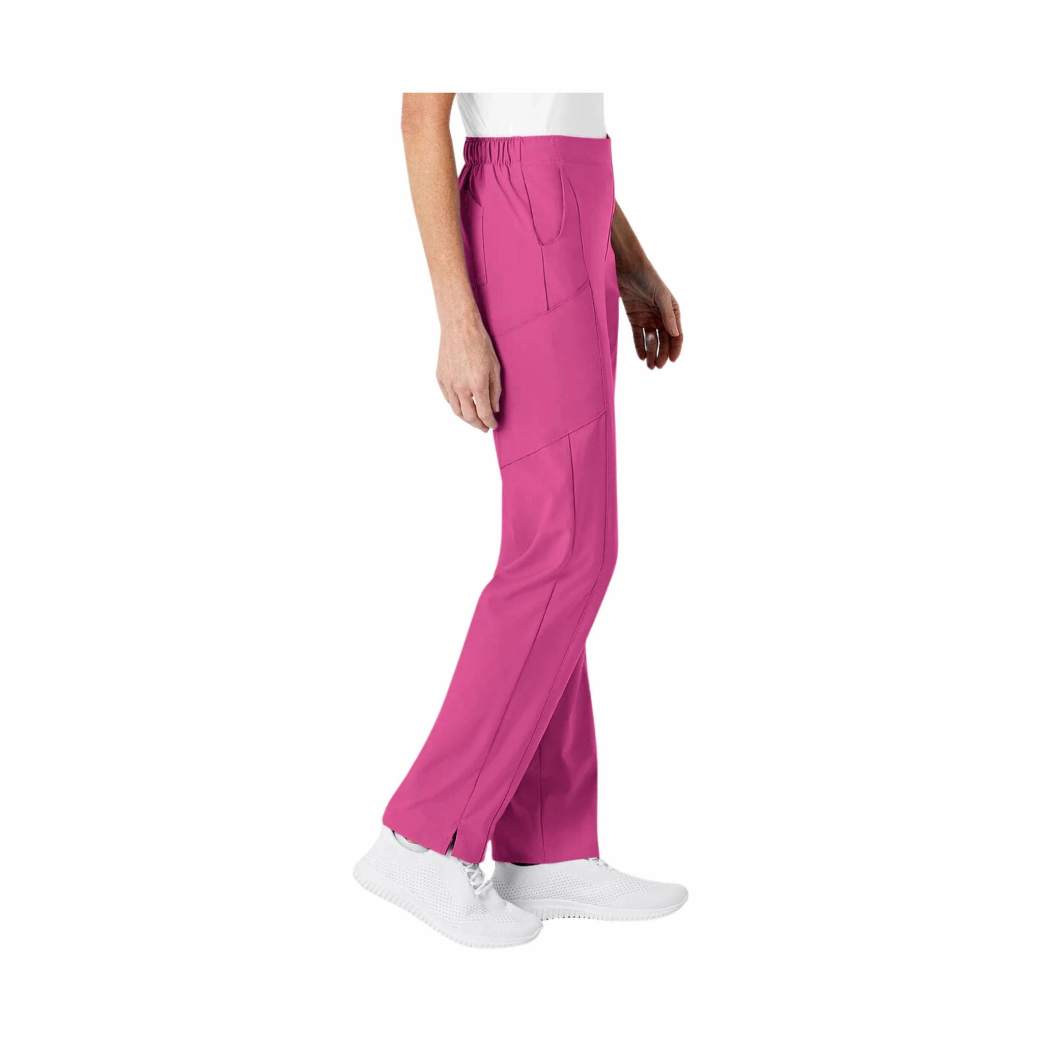 Chill Ready Wink Women's Flat Front Cargo Scrub Pant - Hot Pink
