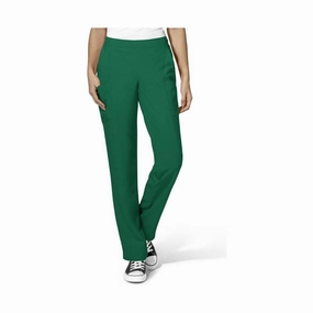 Wink Women's Flat Front Cargo Scrub Pant - Hunter Green Stay Comfortable Corduroy texture