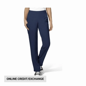 Wink Women's Flat Front Cargo Scrub Pant - Navy FlexibleKneePanels Chill Wear