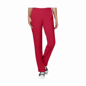 Wink Women's Flat Front Double Cargo Pant - Red Casual Appeal