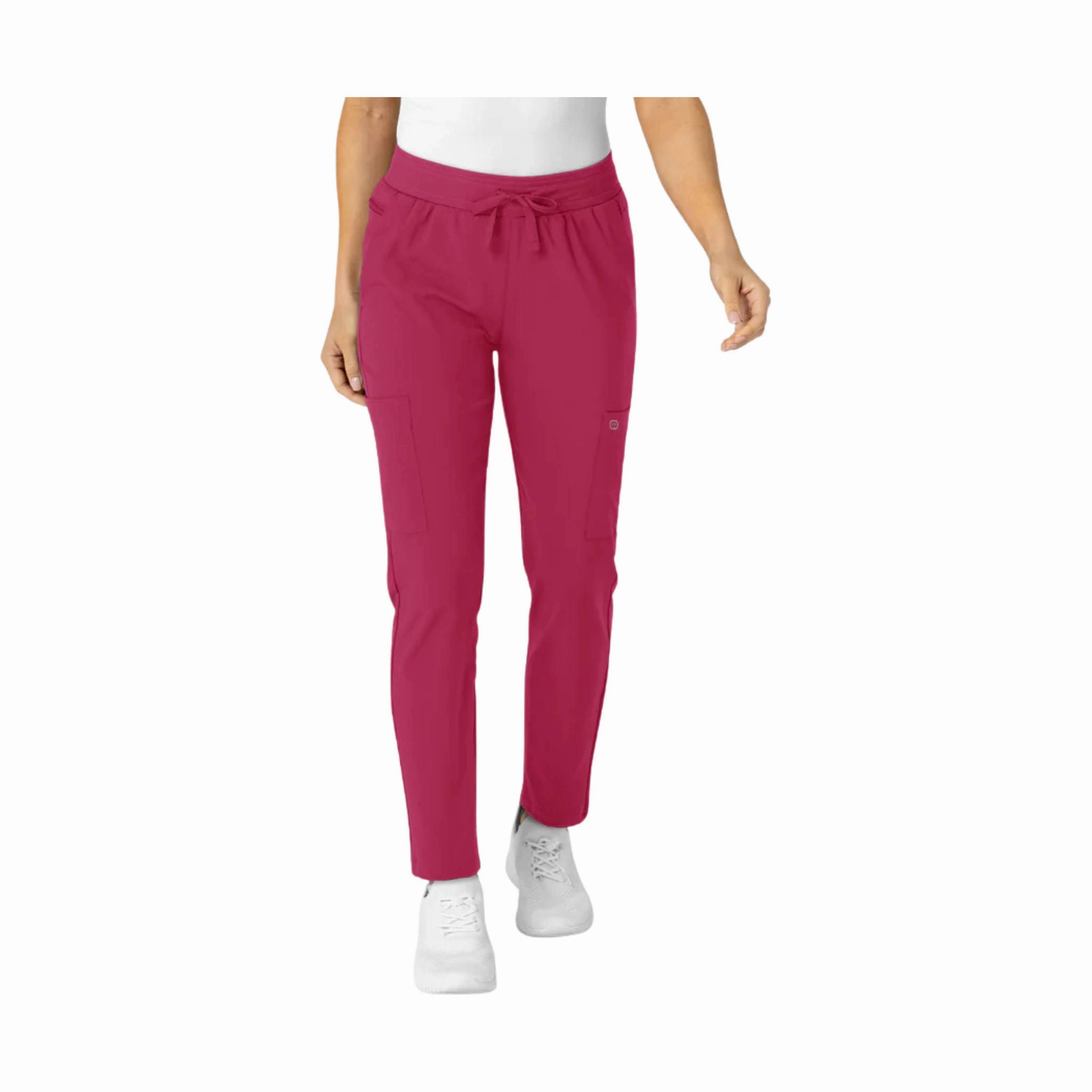 Wink Women's Flex n Reach Track Scrub Pant - Viva Magenta Fashionable Look