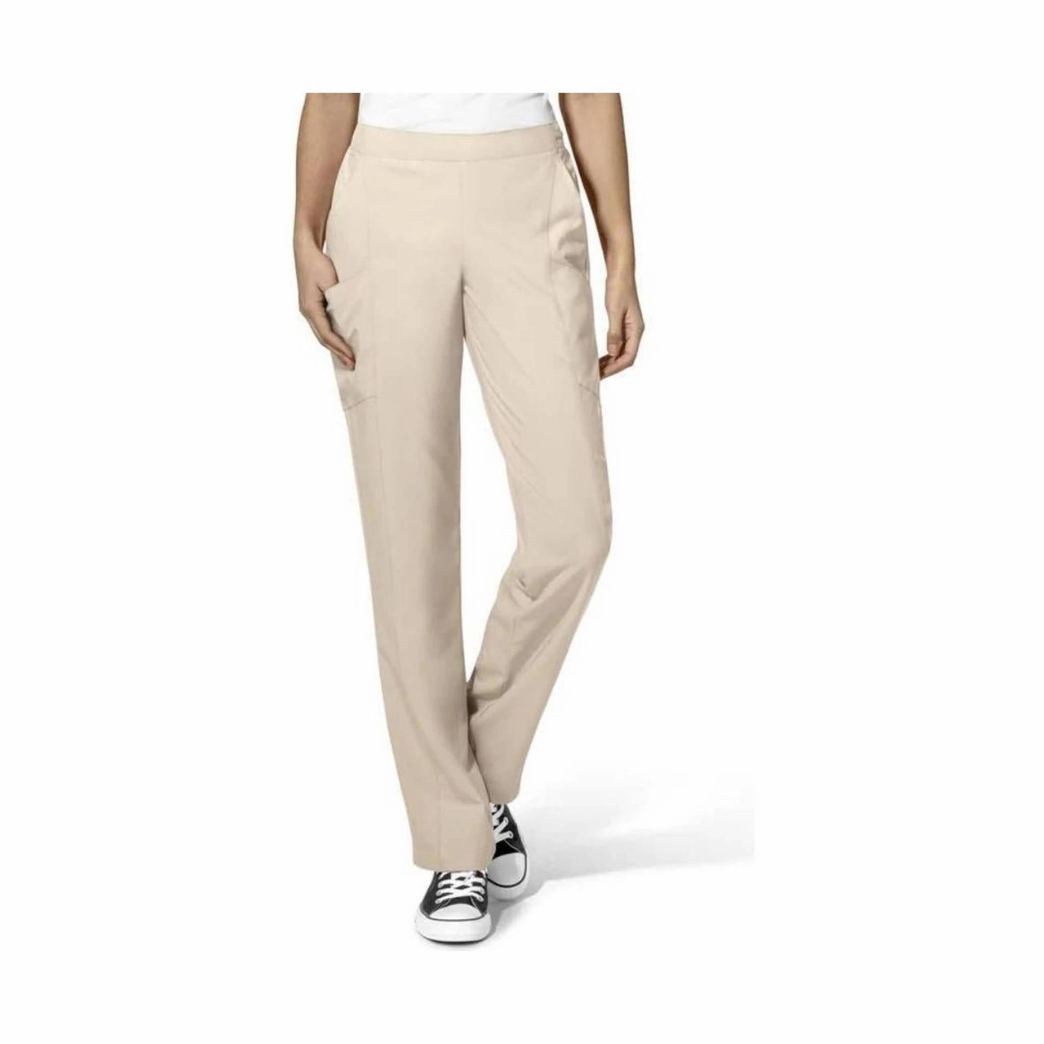 Work Ready Wink Women's Full Elastic Scrubs Pants - Khaki