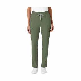 Wink Women's High Waist Slim Leg Scrub Pant - Olive Durable Stitching Quick Comfort