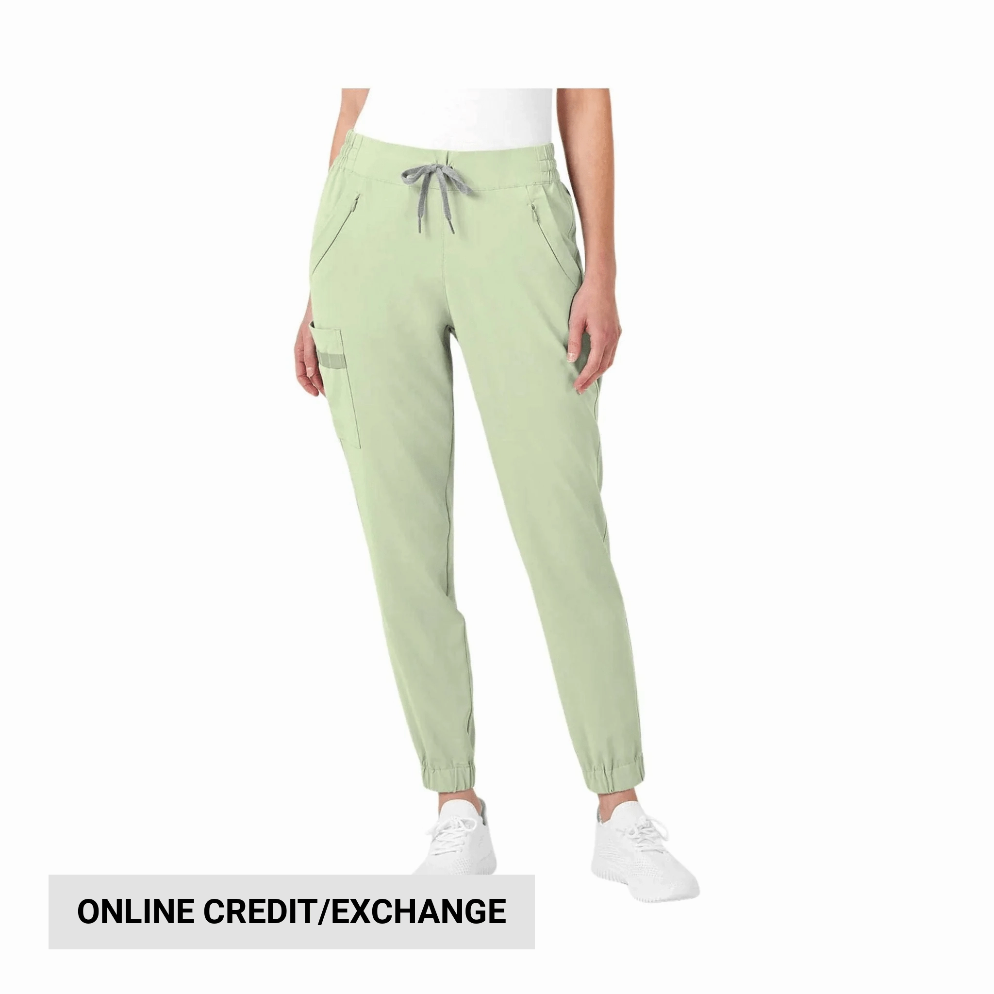 Versatile Layering Embroidered Detail Wink Women's Jogger Scrub Pant - Fresh Mint