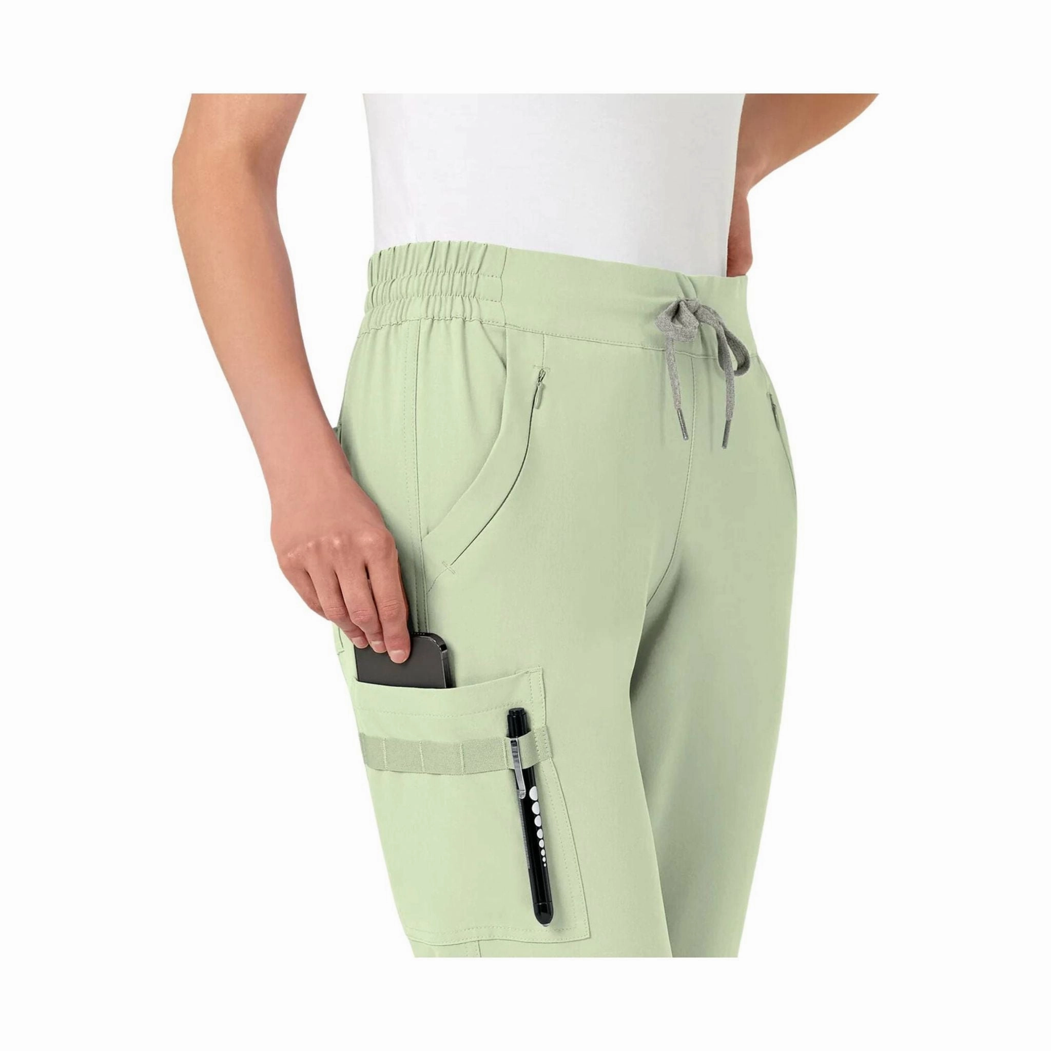 Wink Women's Jogger Scrub Pant - Fresh Mint Sporty Layers Fitted Style