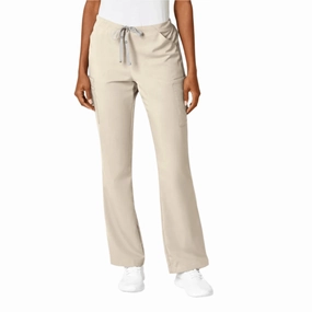 Wink Women's Pro Moderate Flare Leg Scrub Pant - Khaki SoftCottonBlend