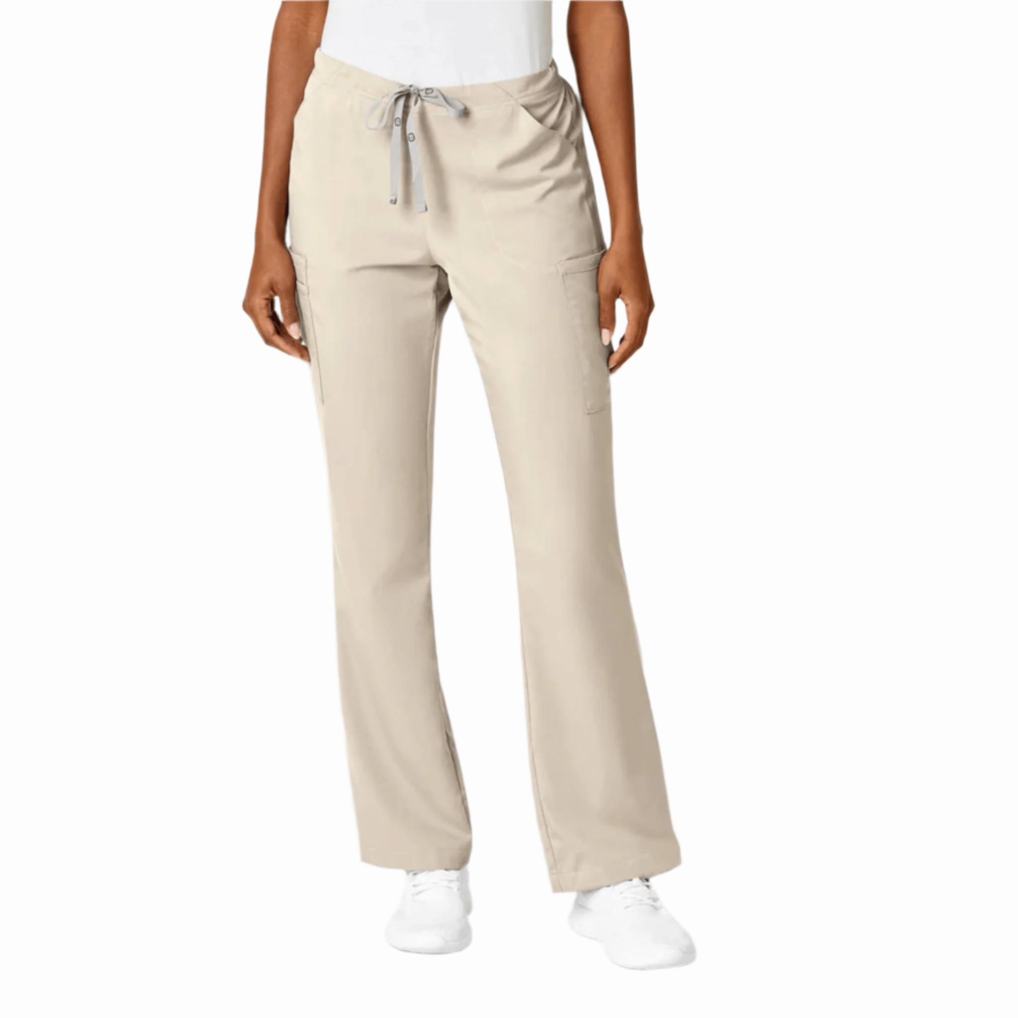 Wink Women's Pro Moderate Flare Leg Scrub Pant - Khaki SoftCottonBlend
