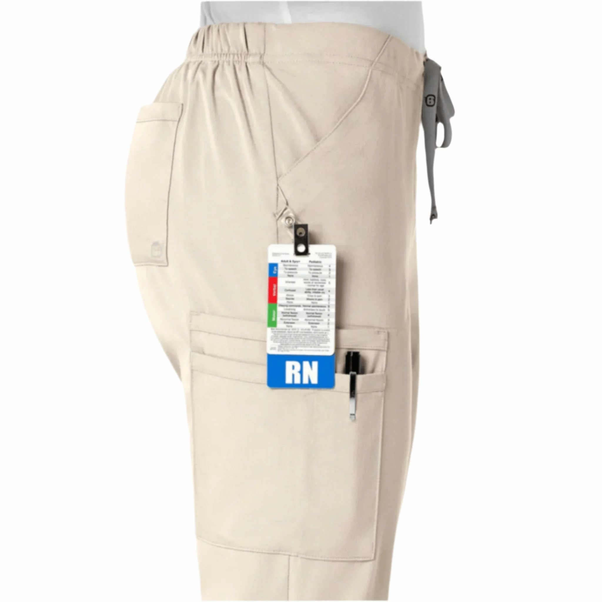 Wink Women's Pro Moderate Flare Leg Scrub Pant - Khaki Tear Resistant AllDayCompression