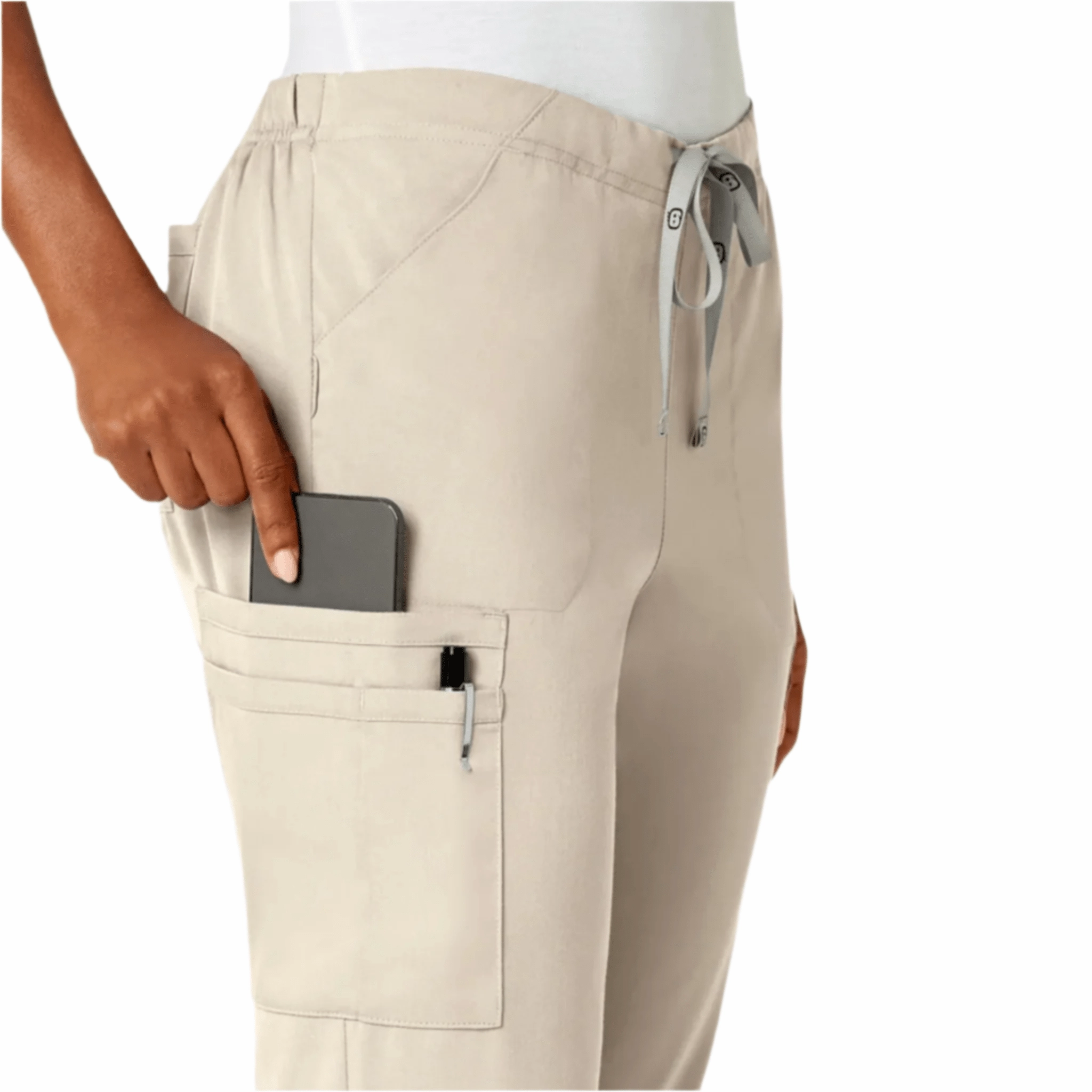 Workout Ready All Day Fit Wink Women's Pro Moderate Flare Leg Scrub Pant - Khaki