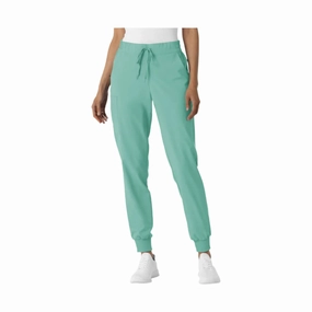 Wink Women's Renew Jogger Scrub Pant - Turquoise Soft Touch Material Double Stitched Seams