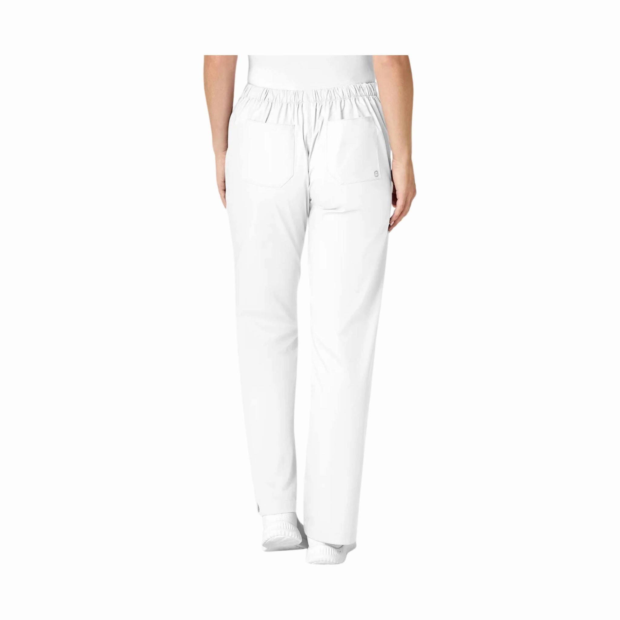 Light Coverage Urban Ready Wink Women's Work Flare Leg Scrub Pant - White