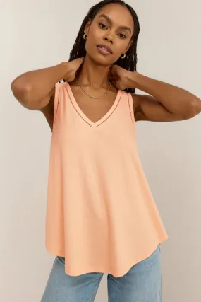 Winter Comfort Wear Z Supply Vagabond Lace Trim Tank | Grapefruit, Black product photography Stylish Essentials