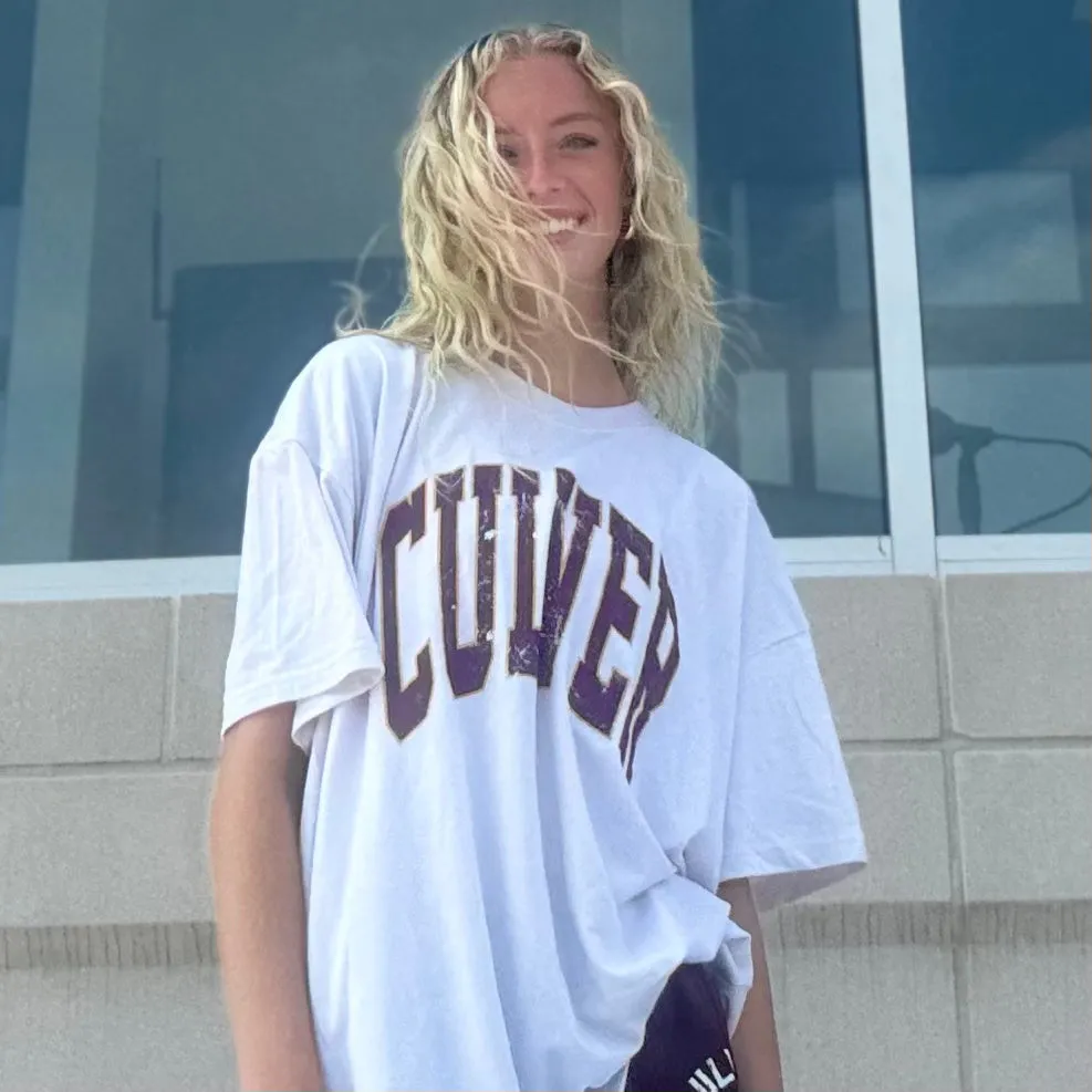 Women's Intramural Oversized Tee - Heathered Canvas Easy Look Minimalist Design