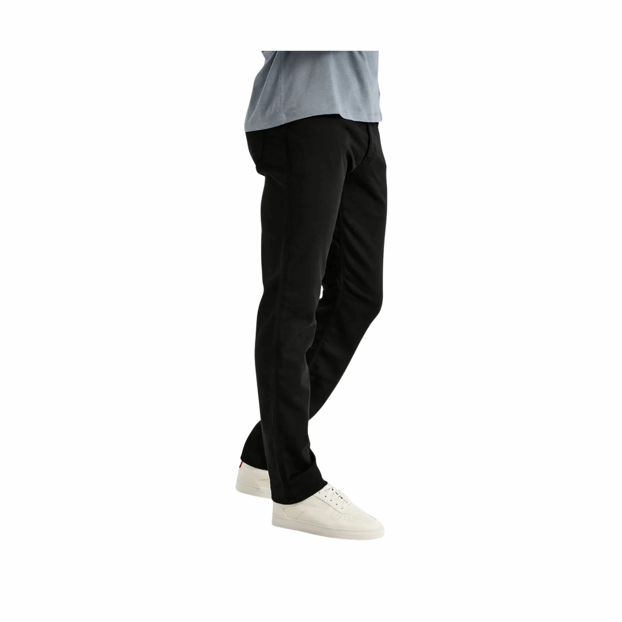 Duer Men's No Sweat Relaxed Taper Pant - Black ReflectiveTrim Fashionable Design