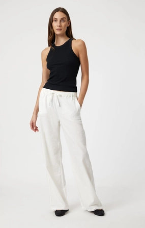 AntiStaticFinish Comfort Wearable WOVEN LINEN PANTS IN WHITE