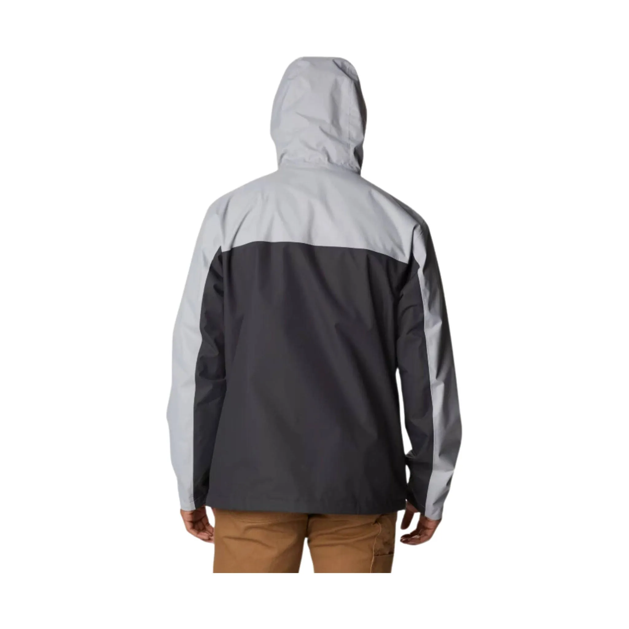 Columbia Men's Hikebound Rain Jacket - Columbia Grey/Shark Pocket Placement
