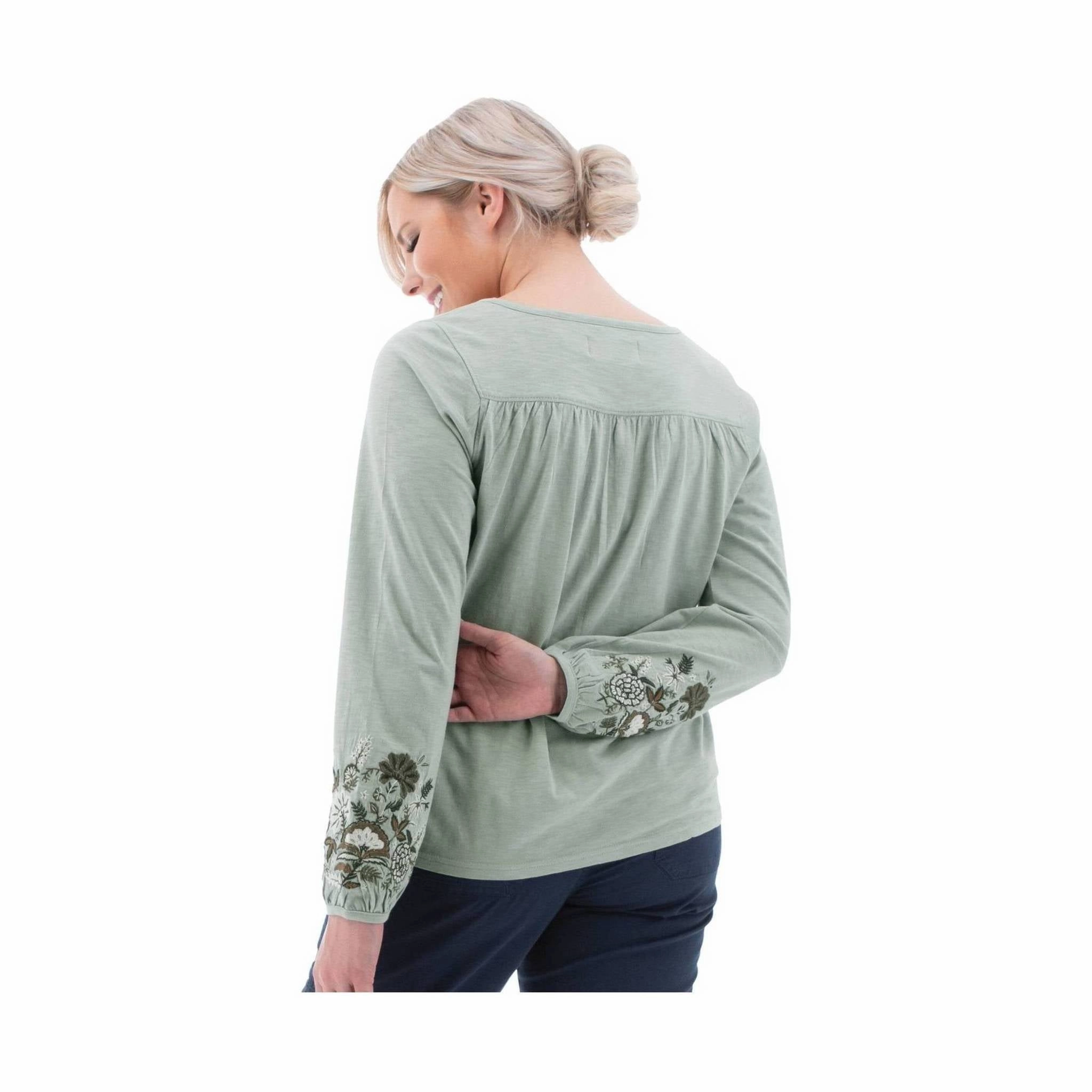 Aventura Women's Kateri Long Sleeve Top - Grey Mist Snag Resistant Fabric