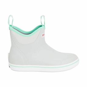 Odor Control Layer Odor Control Treatment Xtratuf Women's Ankle Deck 6 Inch Rain Boot - Gray