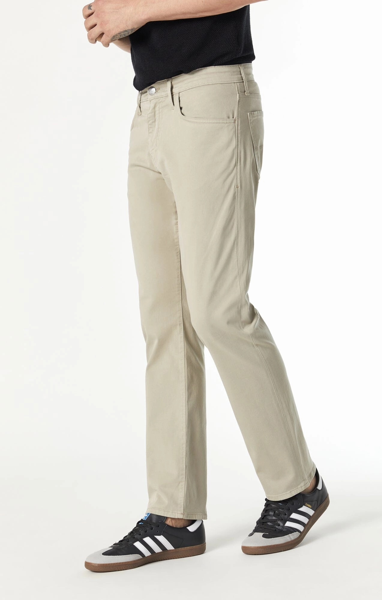 ZACH STRAIGHT LEG IN ALUMINUM TWILL Quick Access Zippers Minimal Bulk