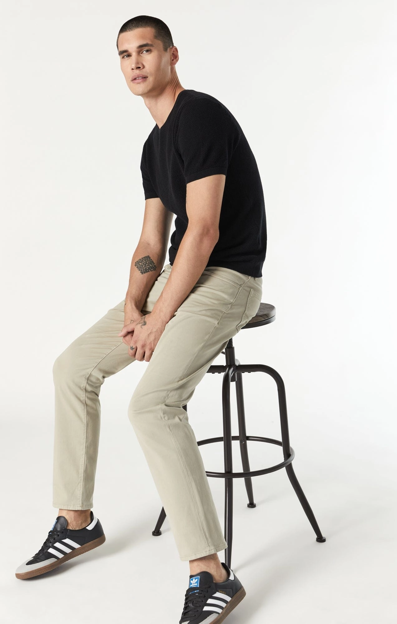 Adjustable Belt Loops ZACH STRAIGHT LEG IN ALUMINUM TWILL