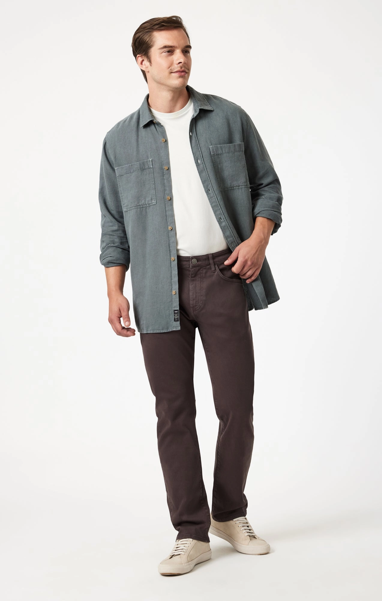 Core Ease Ultra Stretch ZACH STRAIGHT LEG IN COFFEE CASUAL TWILL