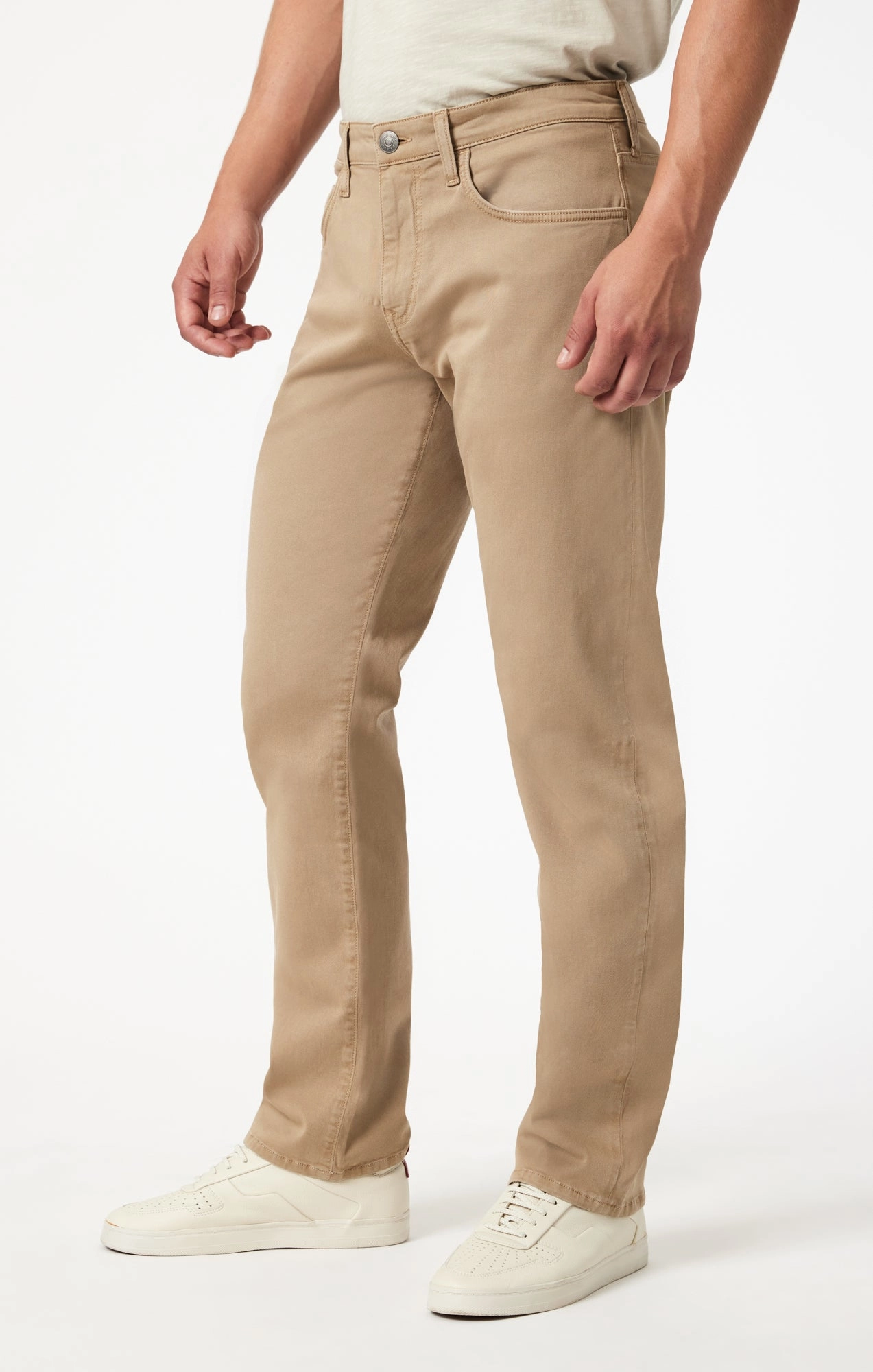 Seam-Free Flexible Knee Articulation ZACH STRAIGHT LEG IN KHAKI CASUAL TWILL