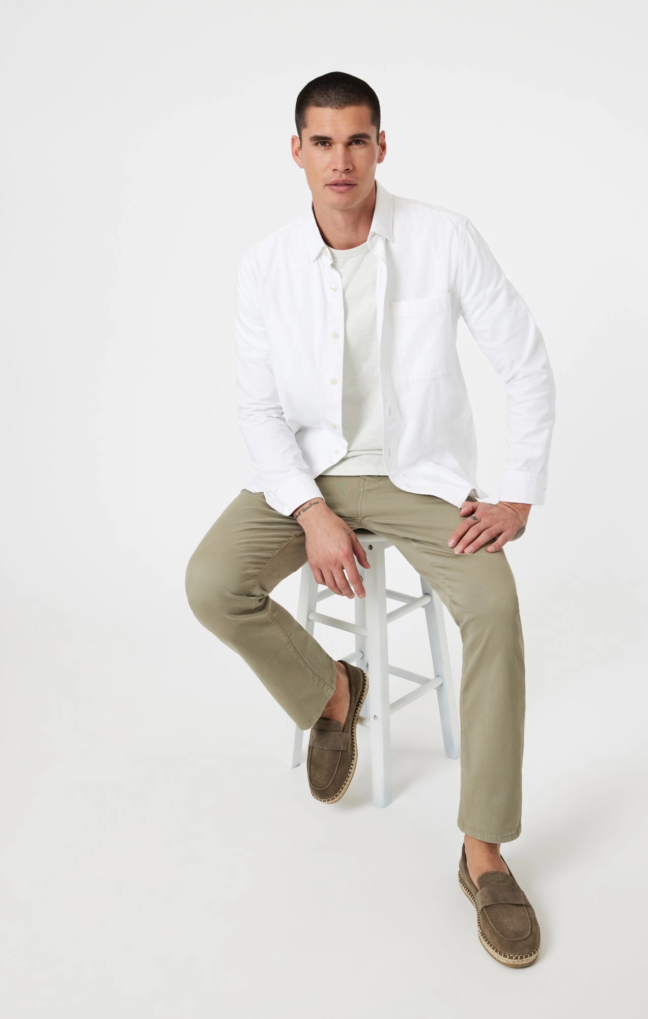 Mesh Lined Low Bulk Design ZACH STRAIGHT LEG IN RESEDA CASUAL TWILL