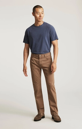ZACH STRAIGHT LEG IN SHITAKE CASUAL TWILL Laser Cut Perforations Relaxed Comfort Look