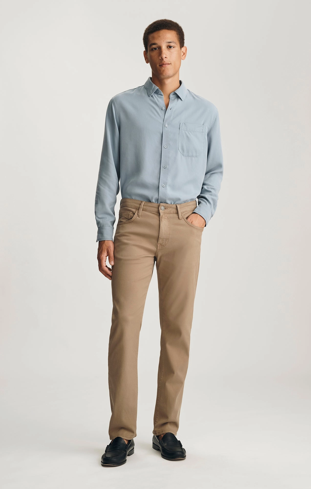 ZACH STRAIGHT LEG IN SHITAKE LUXE TWILL Anti Pilling Finish