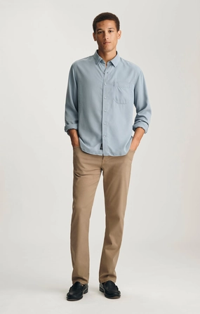 ZACH STRAIGHT LEG IN SHITAKE LUXE TWILL Move Easy Soft and Stretchy