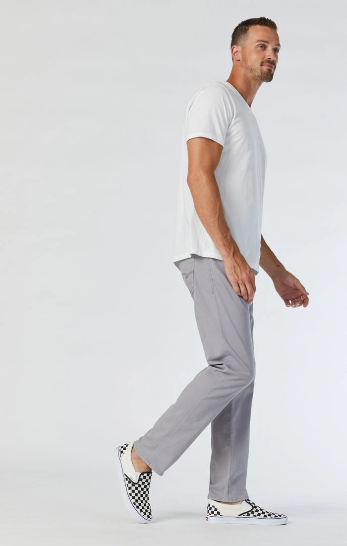 ZACH STRAIGHT LEG PANTS IN GRAPHITE TWILL Soft Touch Material