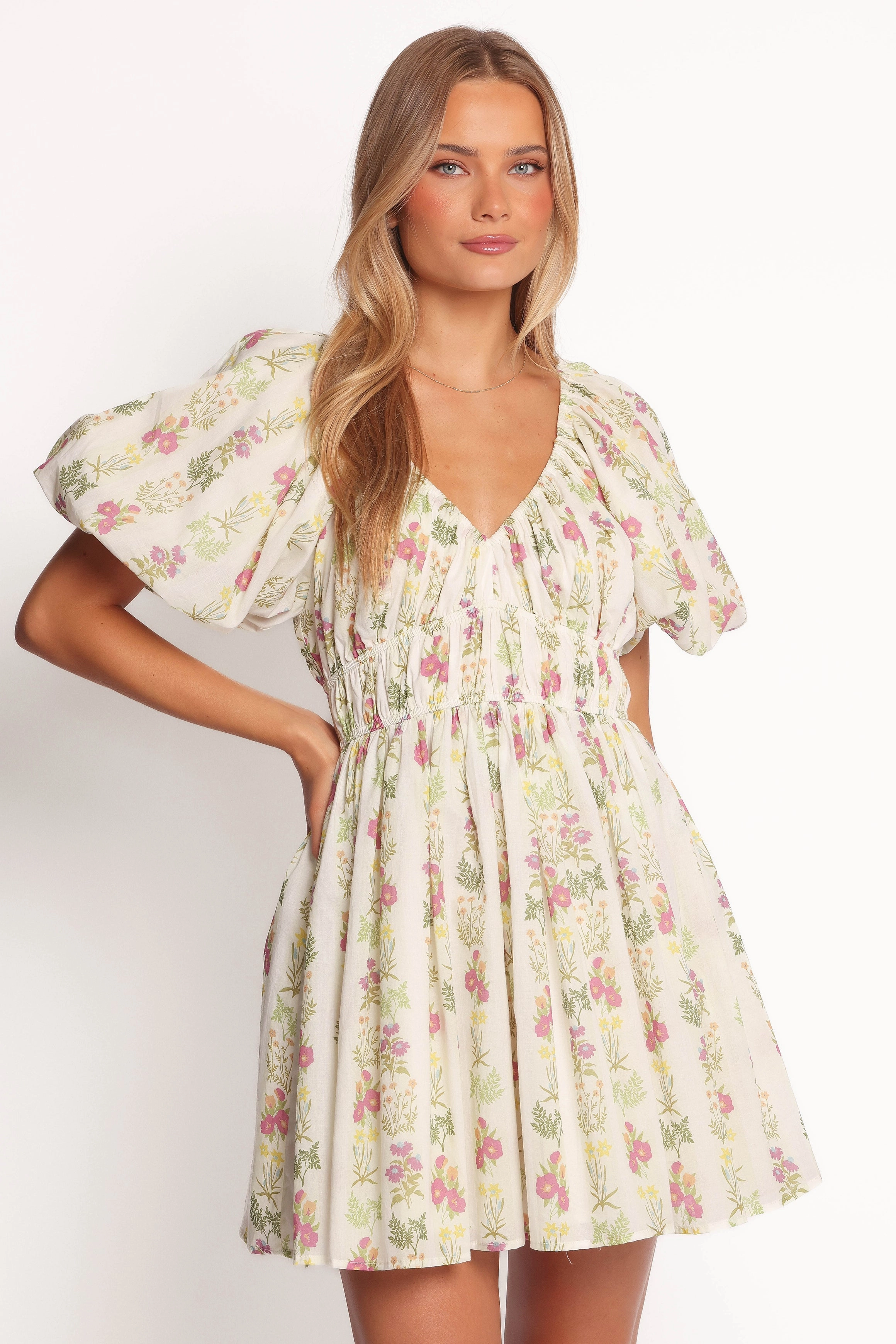 Lawn Soft Zadie Mini Dress - Light Green