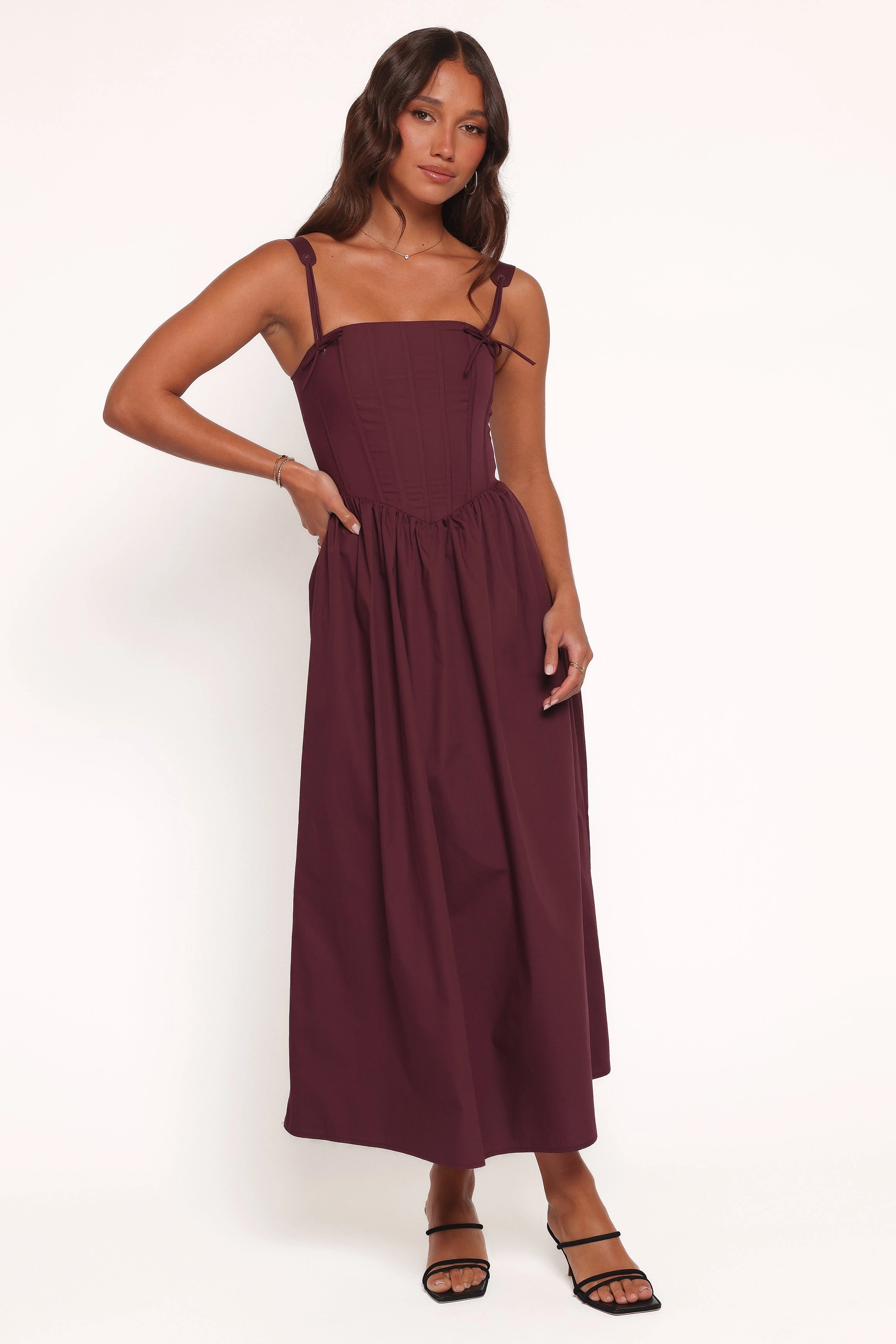 Zenobia Midi Dress - Cherry Fall Tone