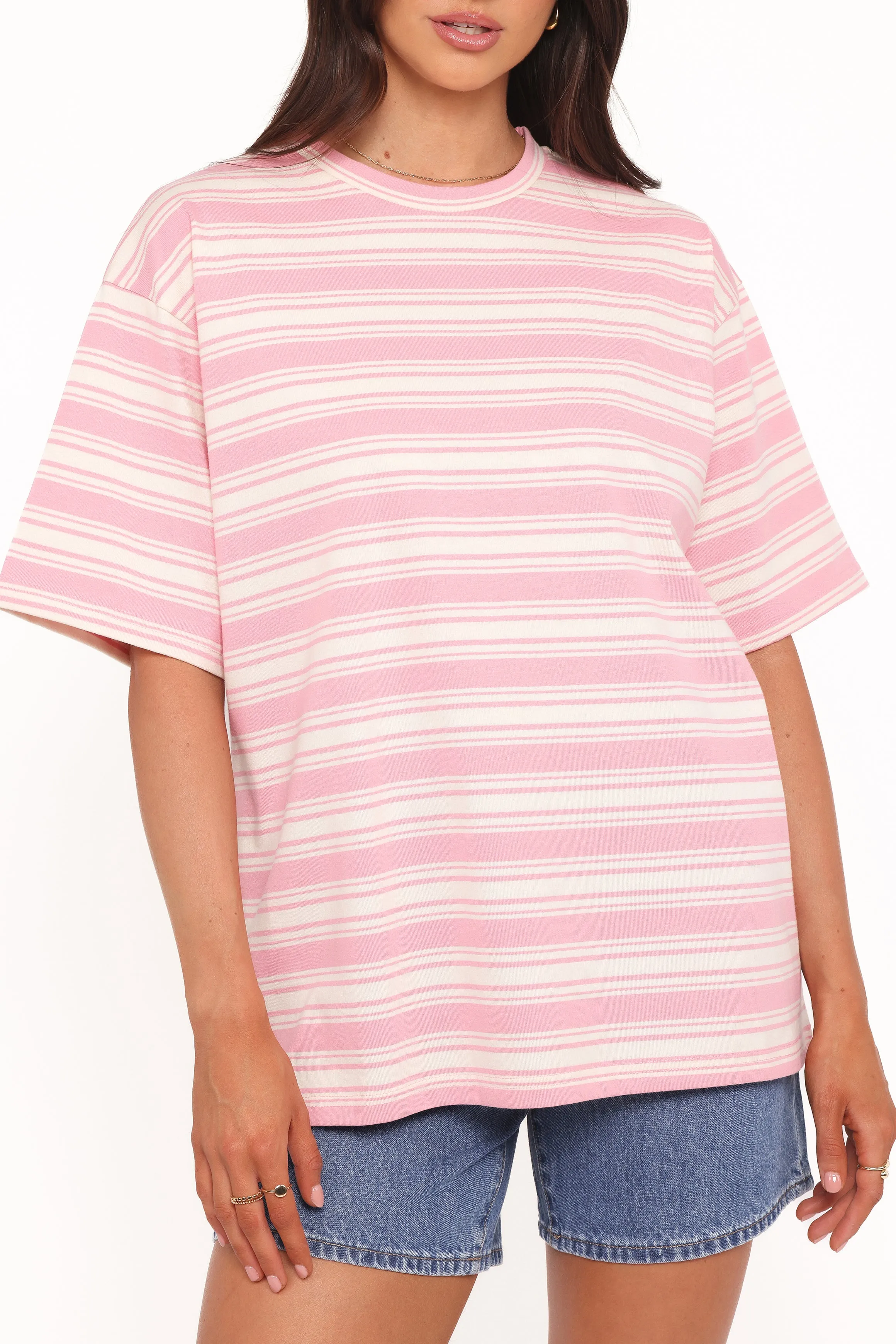 Reflective Safety Accents Zestora Tee - White Pink