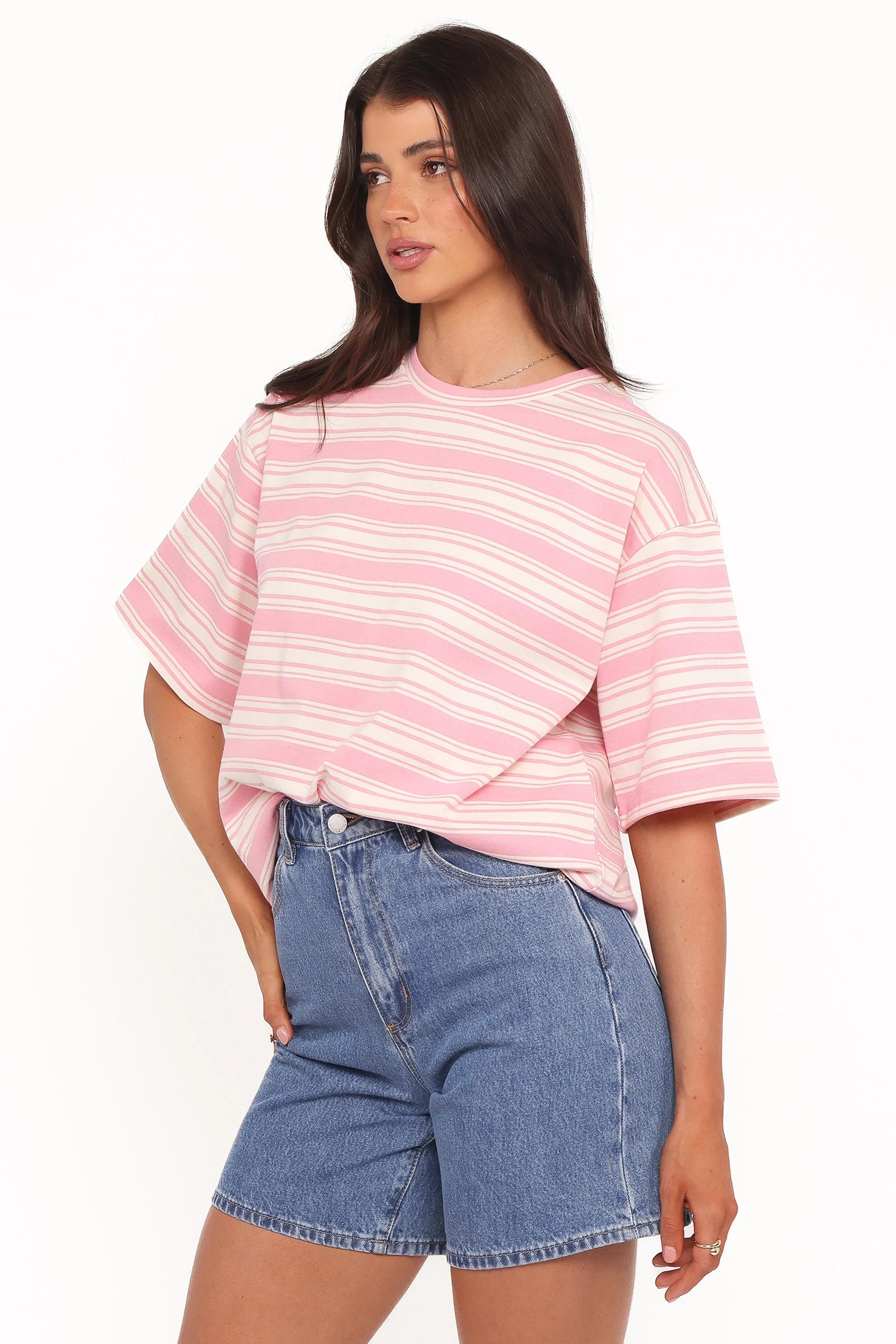 Zestora Tee - White Pink SeamlessDesign Active Blouse